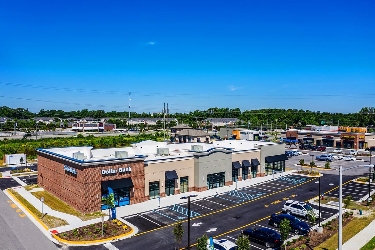 Greenbrier Square Building 300 Shopping Center Aerial Shot in Chesapeake, VA