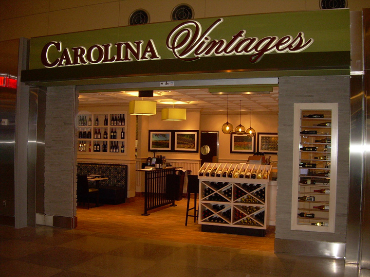 Carolina Vintages wine airport store buildout