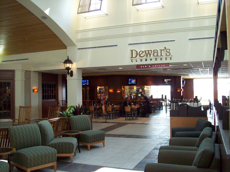 Dewar's Clubhouse Bar & Grill airport restaurant build out