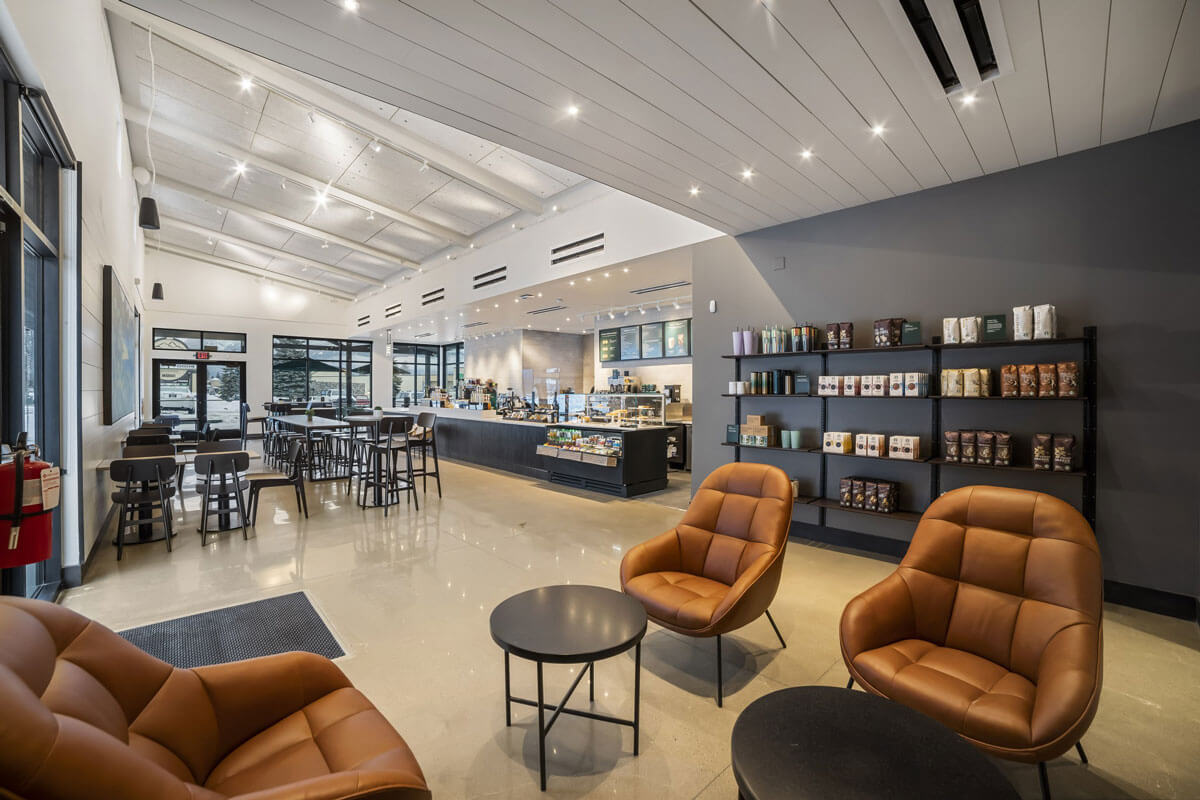 Starbucks store interior built in Montana