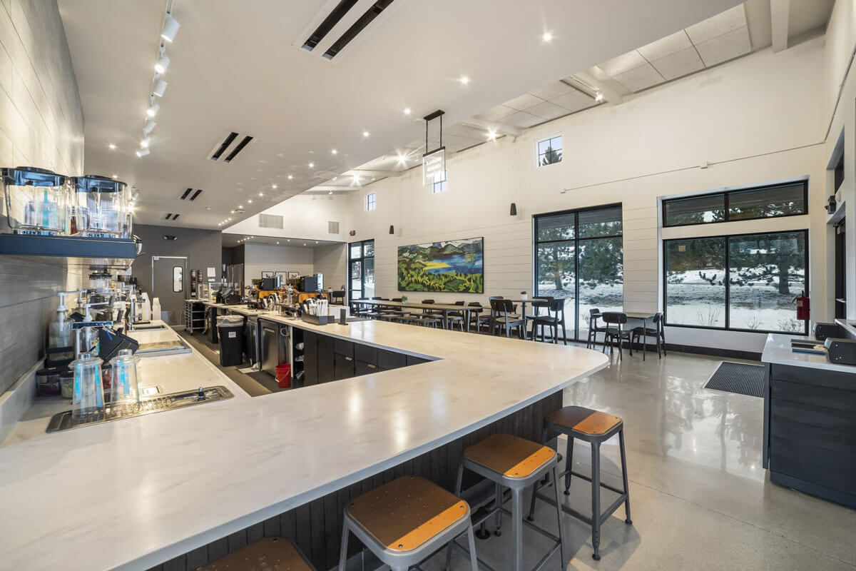 Starbucks store interior built in Montana