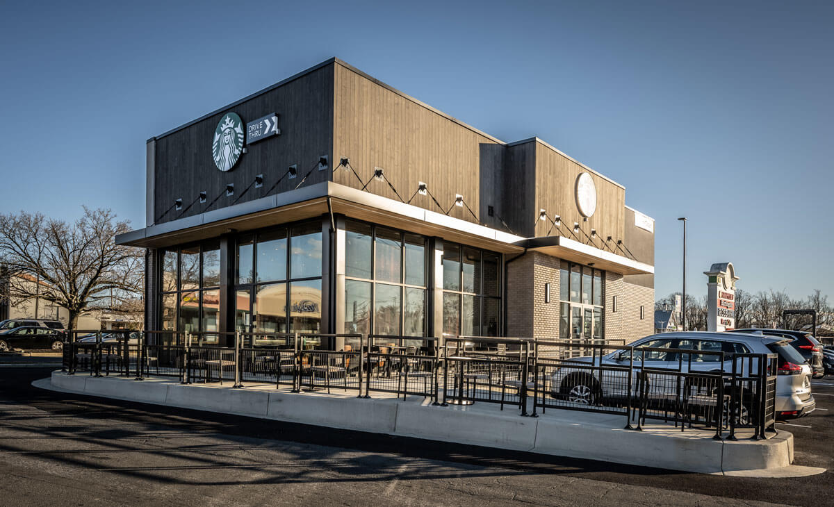 Starbucks store exterior built in Montana