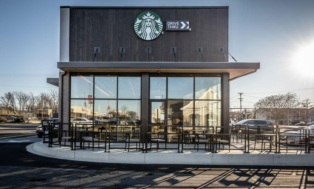 Starbucks store exterior built in Montana