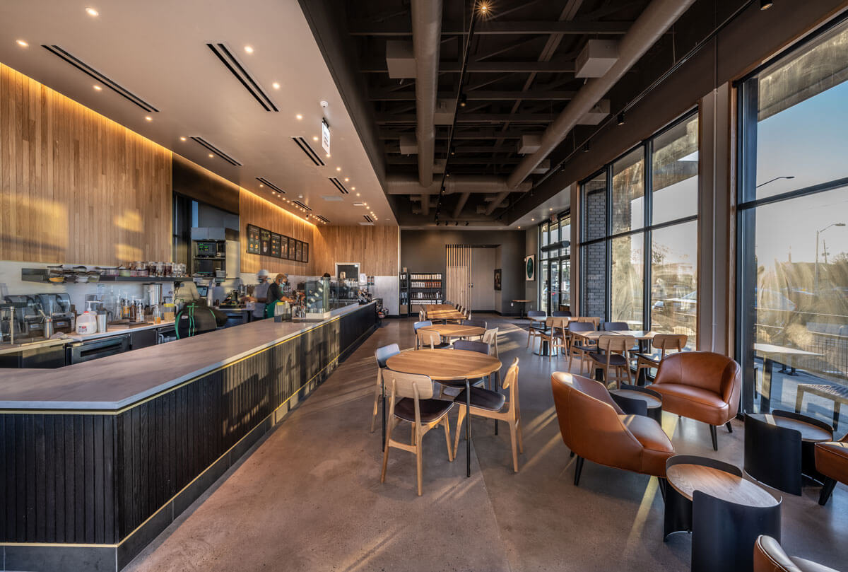 Starbucks store interior built in Montana