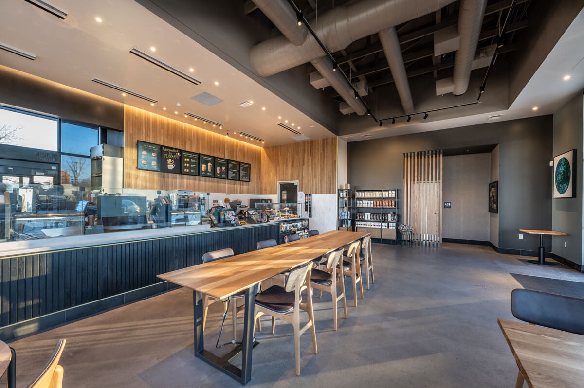 Starbucks store interior built in Montana