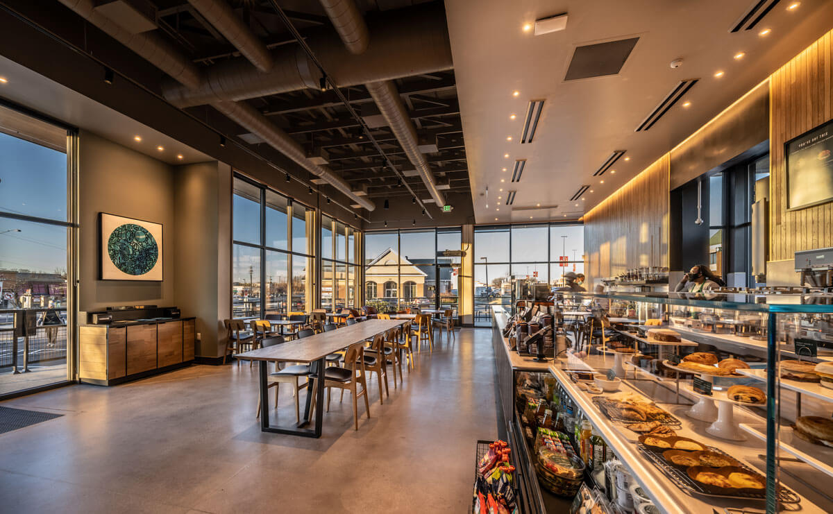 Starbucks store interior built in Montana